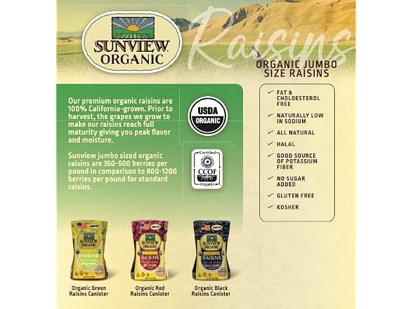 Sunview | Organic Green Raisins 15 Oz