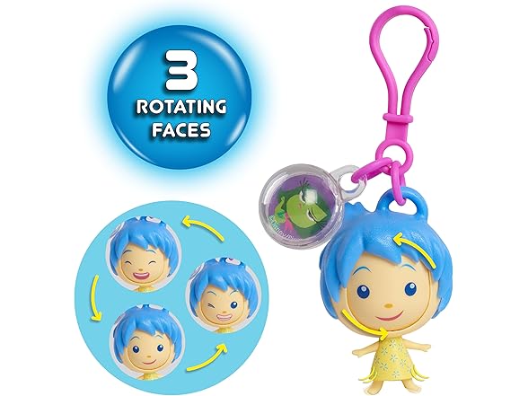 Just Play Inside Out 2 Fidget Figure Keychains - Joy, Kids T