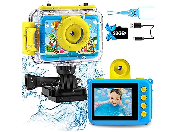 GKTZ Kids Underwater Waterproof Camera