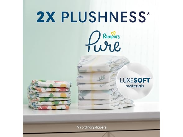 Pampers Pure Baby Diapers Size 1 82 Count