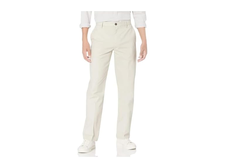 Amazon Essentials Men's Classic-Fit Wrinkle-Resistant Flat-Front Chino Pant (Available in Big & Tall), Stone, 28W x 28L