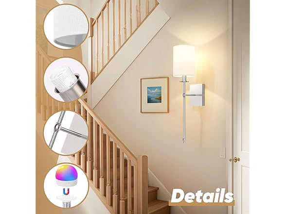 Bosceos Battery Operated Wall Sconces Set of 2