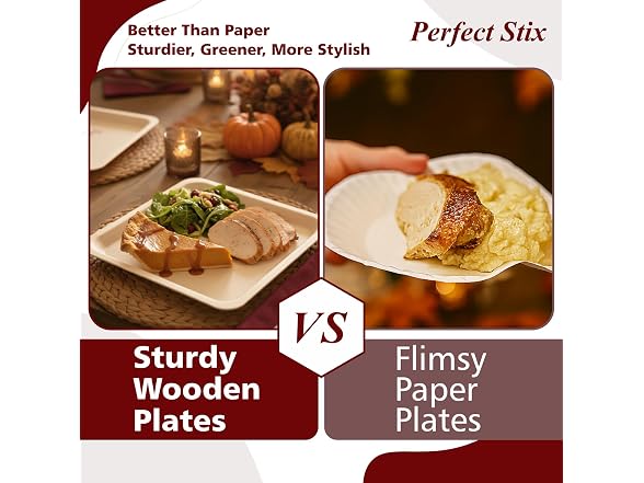 Perfect Stix Friendsgiving Plates and Napkins Set 