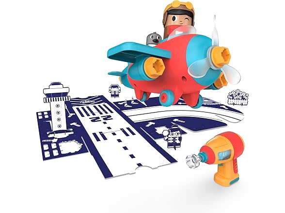 Educational Insights Design & Drill Bolt Buddies Plane