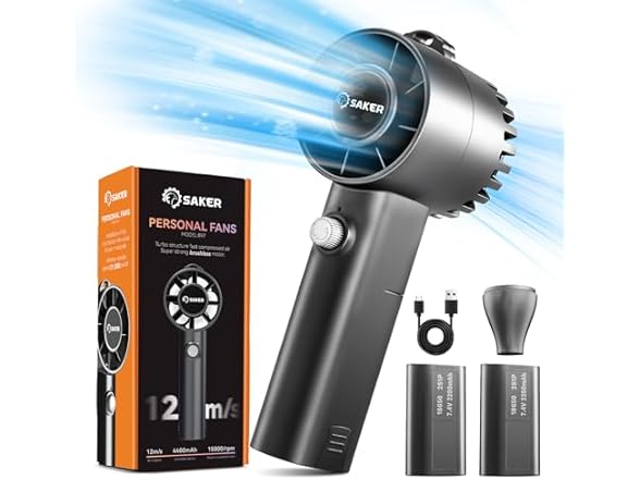 Saker Handheld 100-Speed Turbo Fan