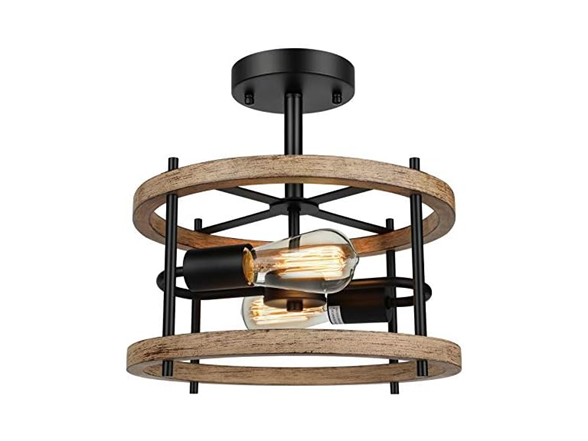 Lakumu 2-Light Retro Semi Flush Mount -Choose Color