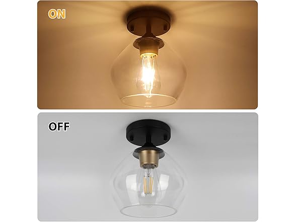 BesLowe Modern Ceiling Light, Black