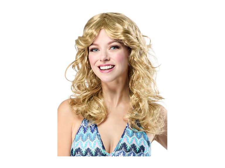 Feather 70s Wig - Blonde