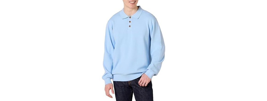 Amazon Essentials Men's Knit Polo Sweater