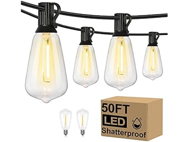 $19.99, Was $49.98, 60% Off! Brightever 50FT Outdoor String Lights dealfomo