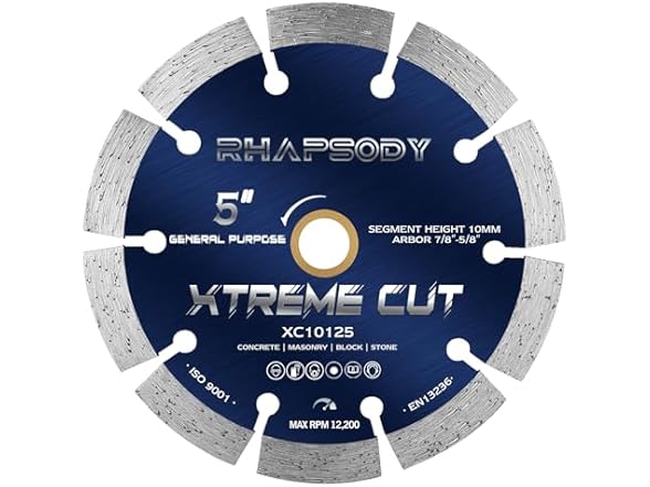 Rhapsody RHAPSODY 5 Inch Diamond Saw Blade