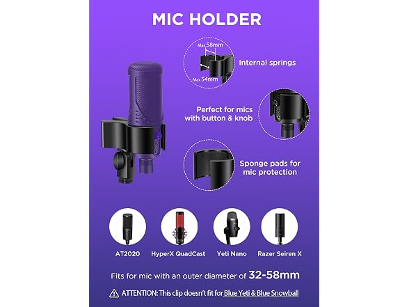 InnoGear Mic Stand Boom Arm Desk
