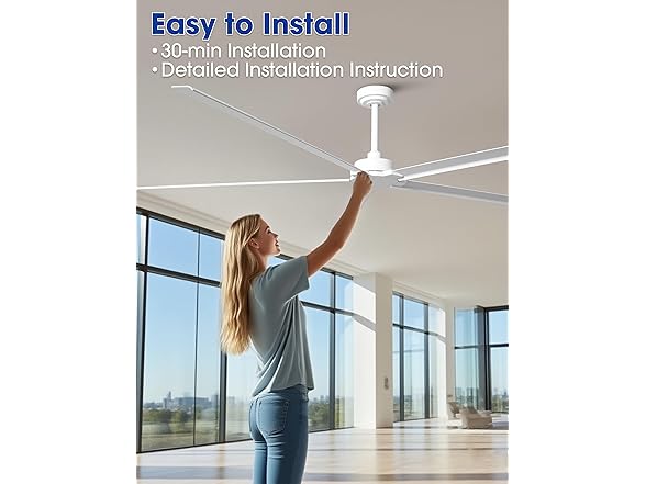 Parrot Uncle F8006WH-PU 84" Waterproof Ceiling Fan