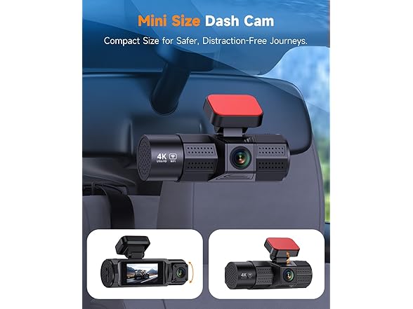 TUIFAC 4K 3 Channel Dash Cam