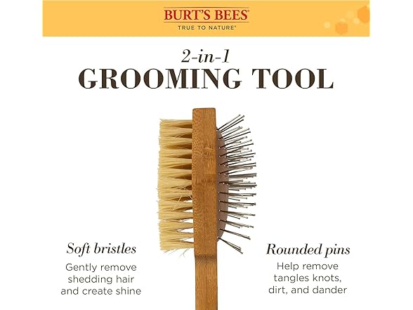 Burt's Bees for Pets Double Sided Pin and Bristle Dog Brush