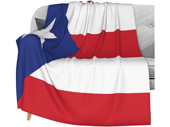 Delerain Puerto Rico Flag Flannel Fleece