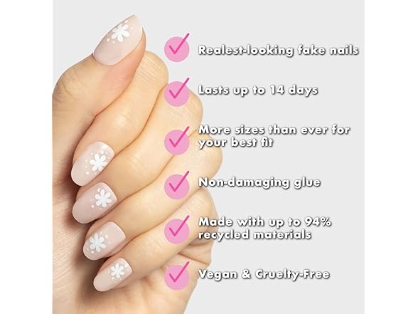 Olive & June Instant Mani Press-On Nails Daisy Dance