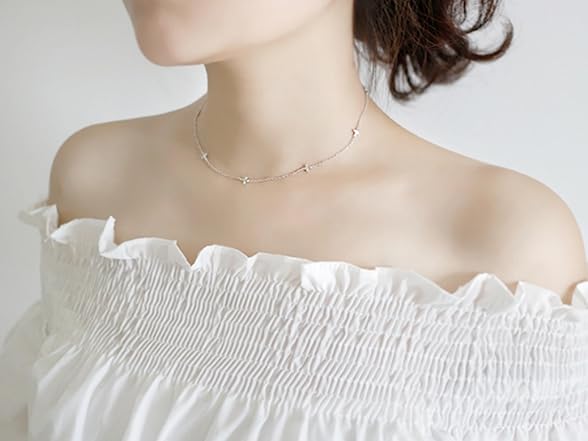 SUGARKITTEN Cross Necklace Silver 17''