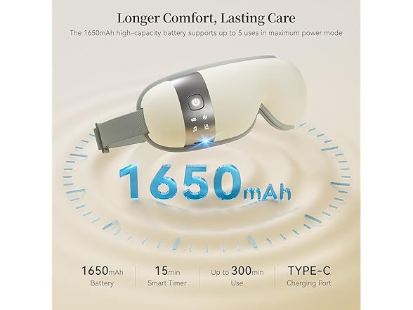 ReliefRX Eye Massager Heat/Cool Creamy White