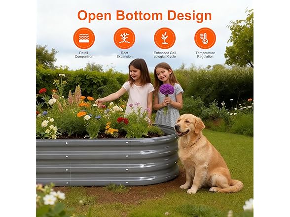 Rakukiri Raised Outdoor Garden Bed