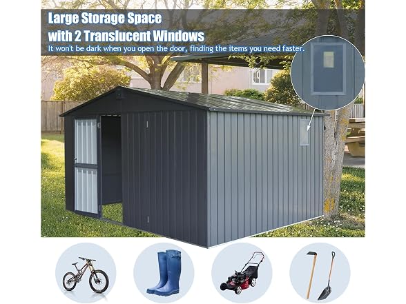 Okak 11 X 9 Ft Metal Outdoor Storage Shed