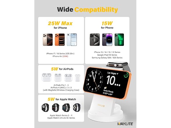WayLite 3-in-1 iPhone Charging Station