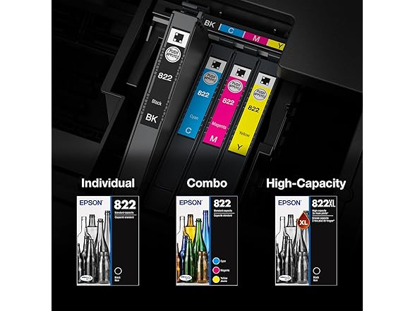Epson 822 DURABrite Black & Color Cartridge Combo Pack