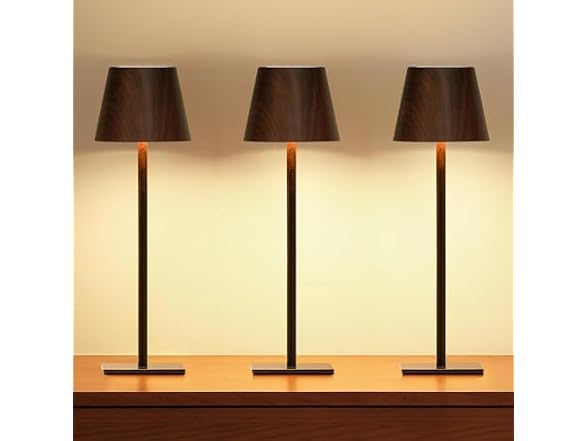 3 Pack Cordless Table Lamp, Battery