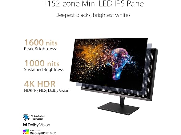 ASUS ProArt Display 32” 4K HDR Computer Monitor