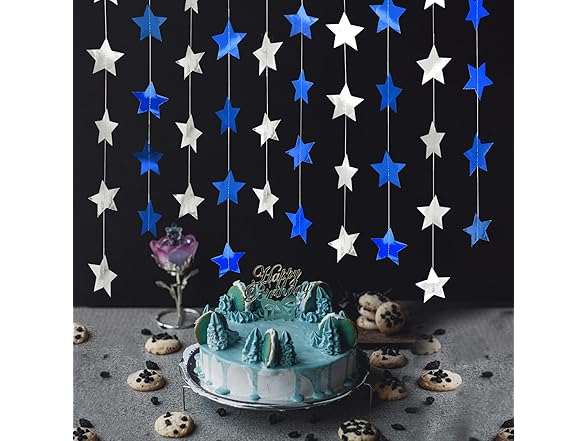 HFZRZFH Shimmering Star Garland Banner