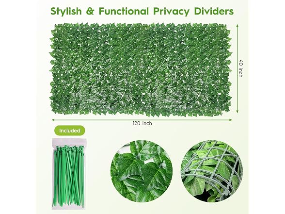 Bybeton Artificial Ivy Privacy Fence