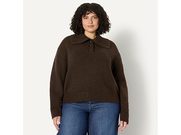 Amazon Essentials Women Relaxed-fit Button Sweater