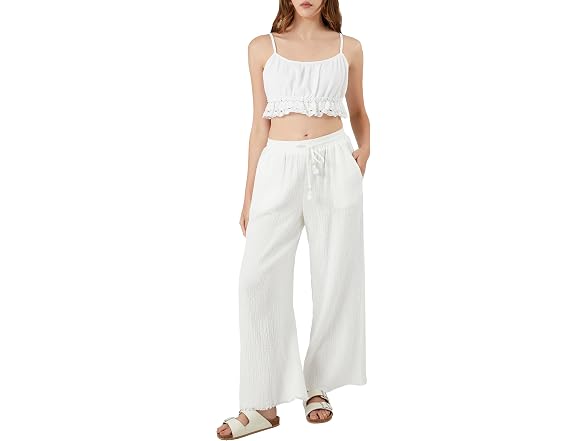 Forever 21 (M) Lace Flounce Cropped Cami