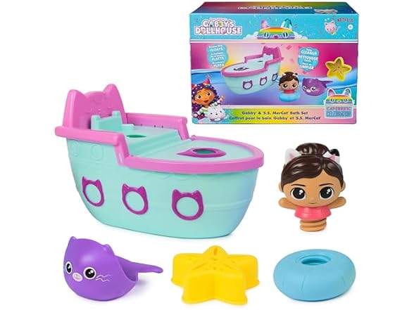 GABBY'S Dollhouse Gabby & SS Mercat Bath Set