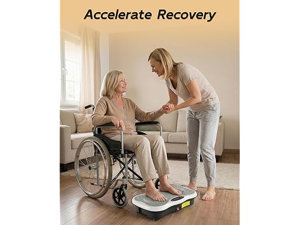 Vibration Plate Exercise Machine, 200 Speeds Vibrating Plate for Lymphatic Drainage, Vibrating Shaking Full Body Shaker Workout, Vibration Fitness Platform for Weight Loss, for Home, LightGray (Open Box)