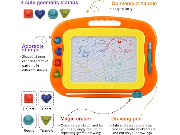 BABLOCVID Magnetic Doodle Board