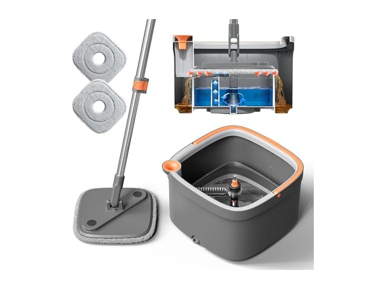 KZKR Spin Mop and Bucket Set