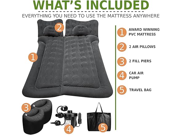 Zone Tech TA0006 Car Trunk Inflatable Air Mattress