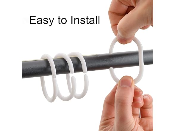 Shower Curtain Hooks, 12 Pcs Premium Shower C