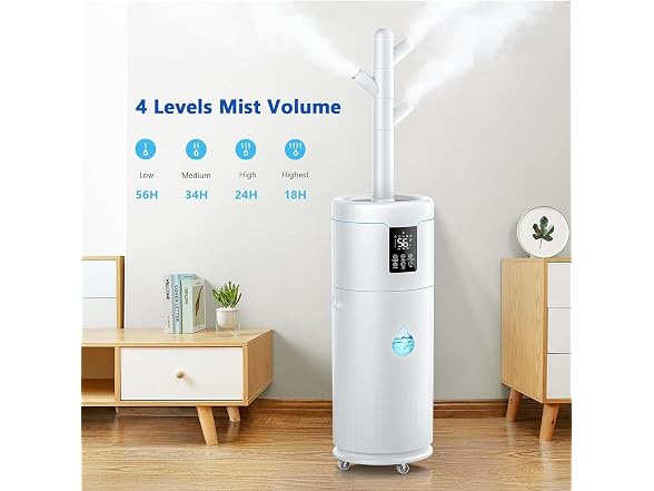 White Hiswelle 4.5Gal Large Room Humidifier
