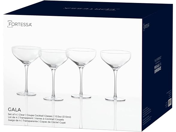 Fortessa Gala Glass, 10.5 Ounce Coupe Cocktail (Set of 4)