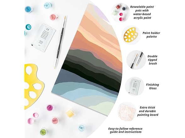 Minimalistic Landscape Paint by Numbers Kit