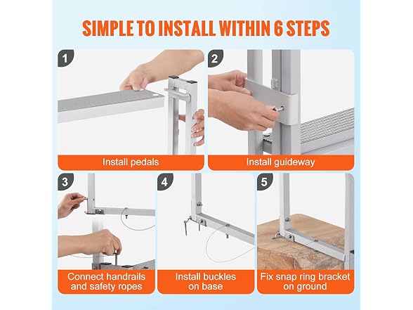 VEVOR Dock Ladder, Retractable 4 Steps