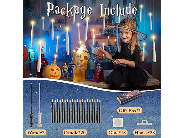 HP Floating Candles 20 Pack Black