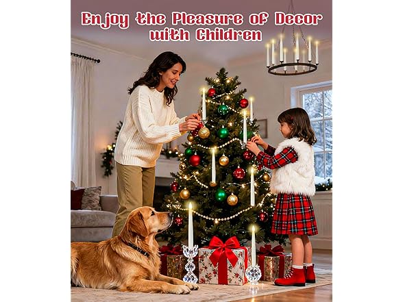 Tenmiro Floating Candles with Wand