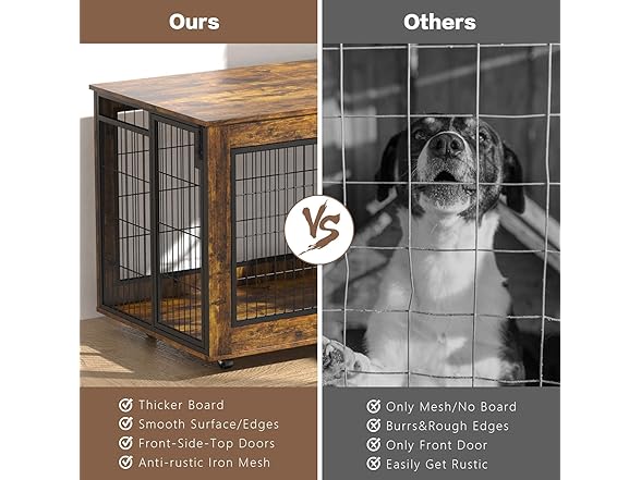 EasyCom Dog Crate Furniture, 41.33" Extra Large