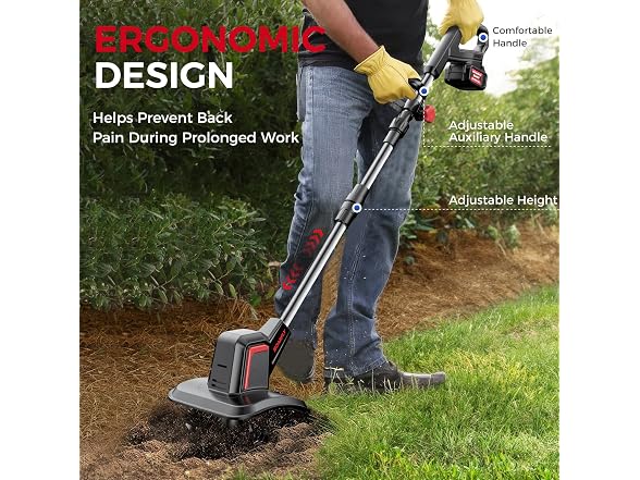 SOARFLY Cordless Tiller Cultivator 9in
