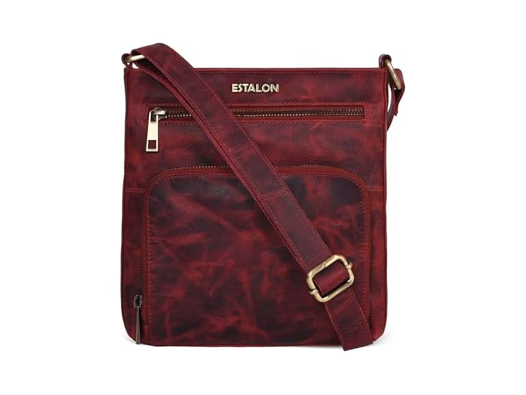 ESTALON Women's Real Leather Crossbody