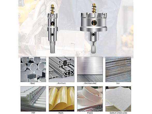 12Pcs TCT Hole Saw Kit for Hard Metal