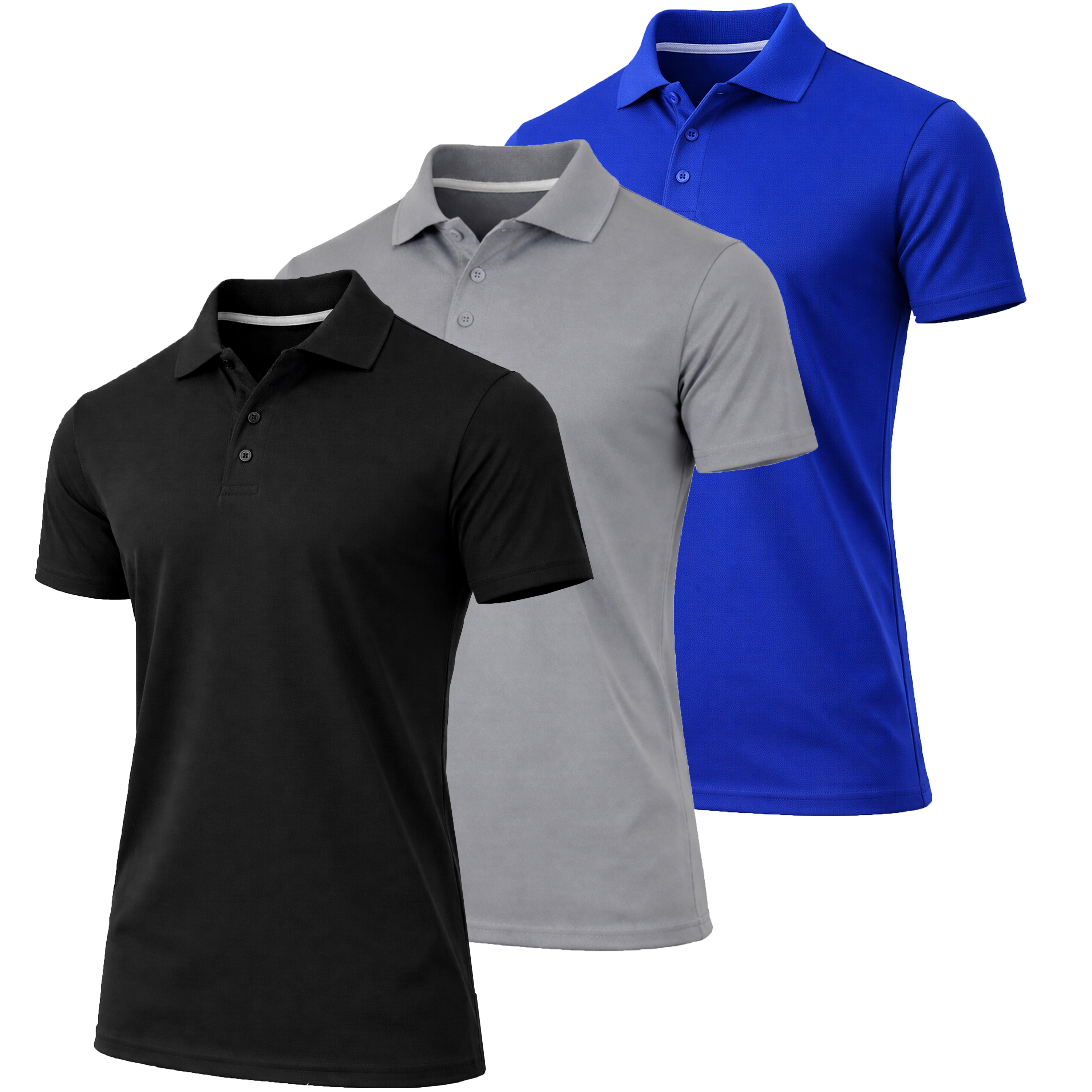 3Pk Mens S/S Performance Polo (S-3XL) - Gallery 24